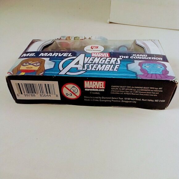 MiniMates Marvel's Avengers Assemble: MS. MARVEL & KANG THE CONQUEROR NIB - Picture 5 of 5
